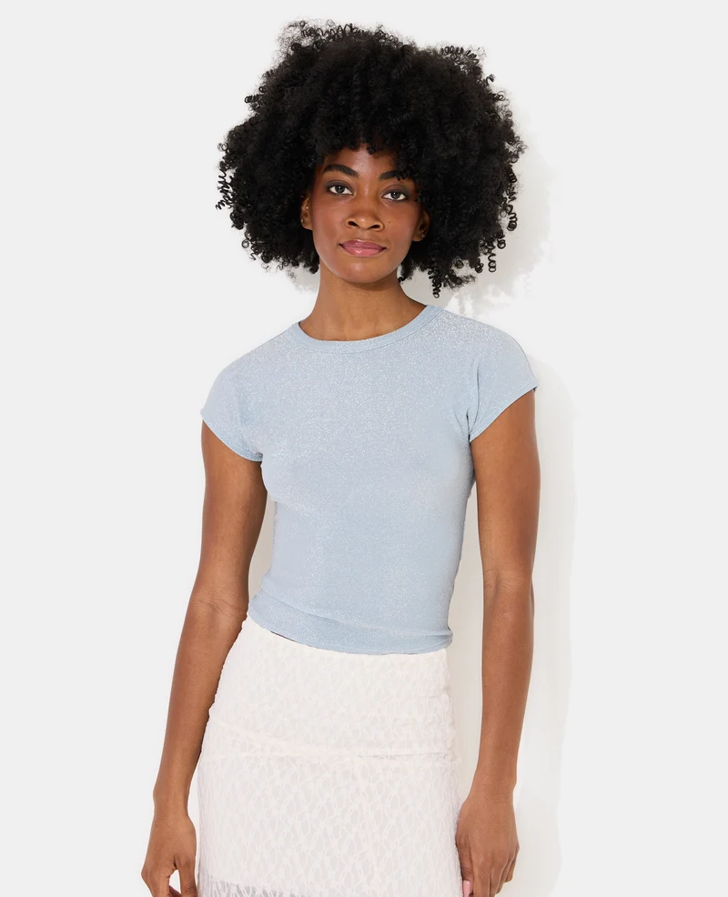 T-shirt ajusté avec lurex