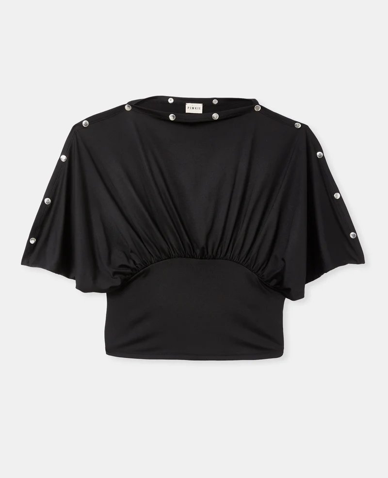 Top manches chauve-souris avec détails pressions