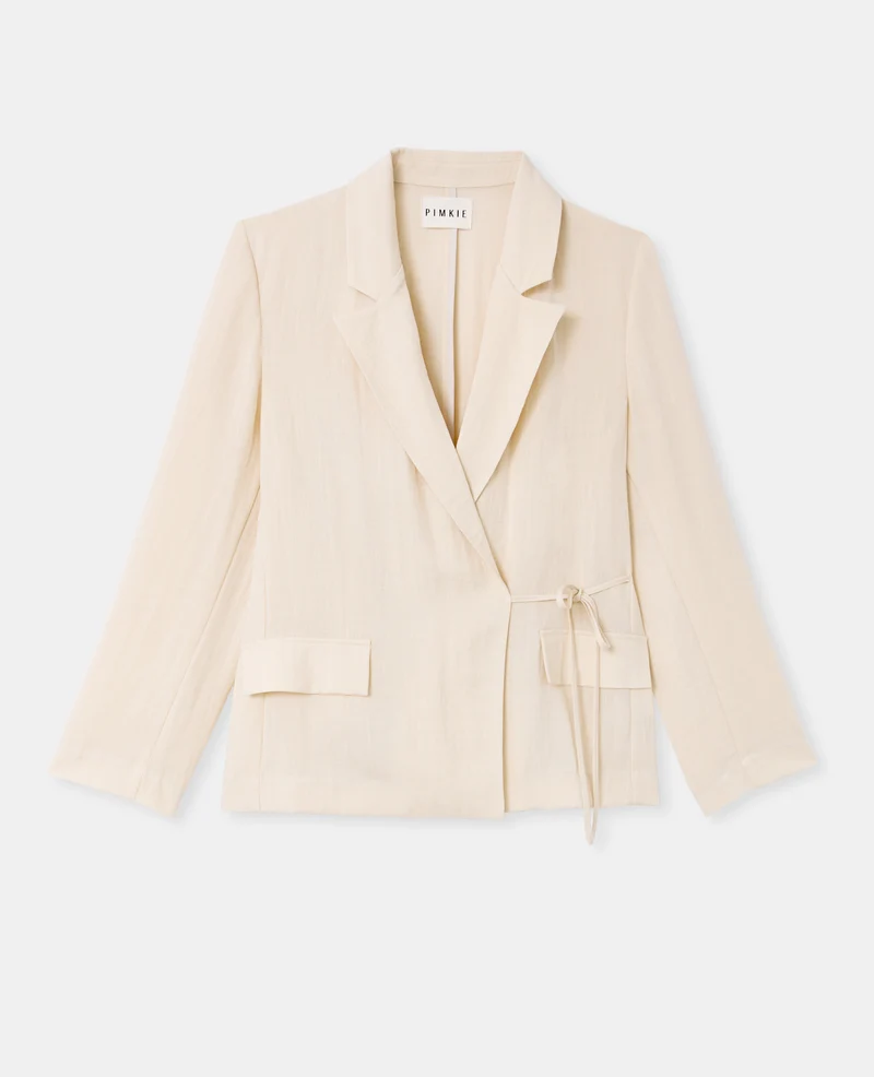 Veste blazer fluide portefeuille avec nouette