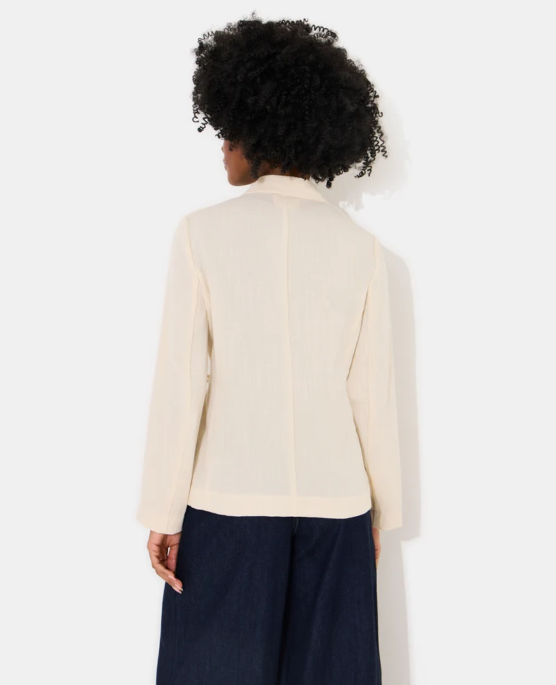 Veste blazer fluide portefeuille avec nouette