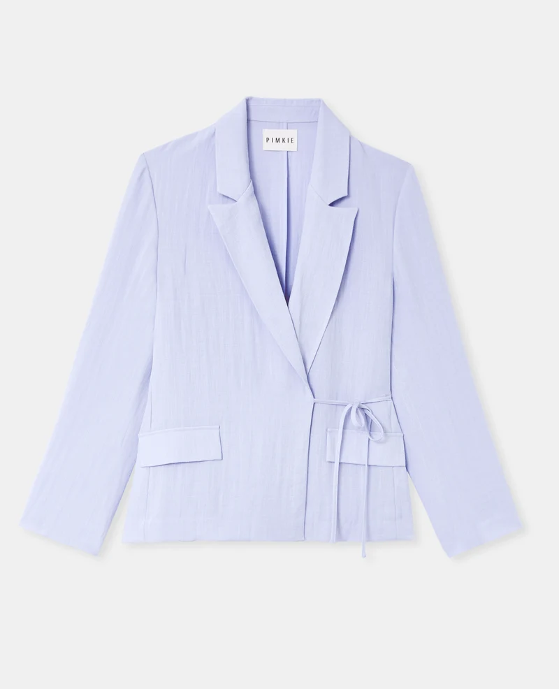 Veste blazer fluide portefeuille avec nouette