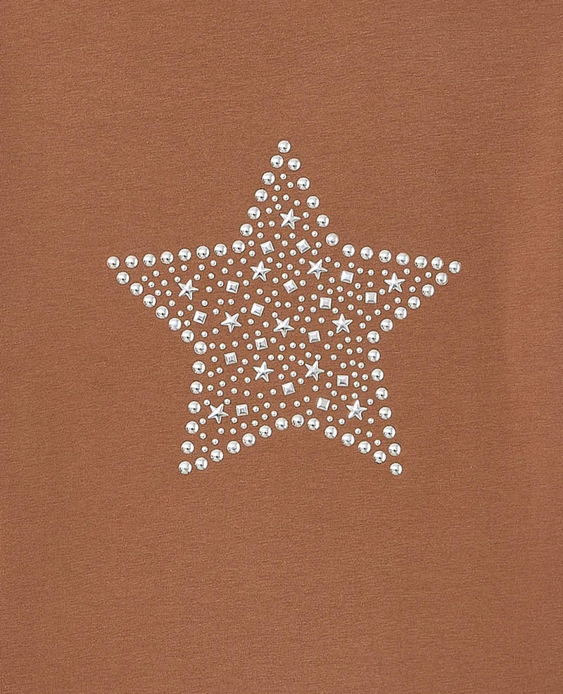 T-shirt ajusté avec étoile clous