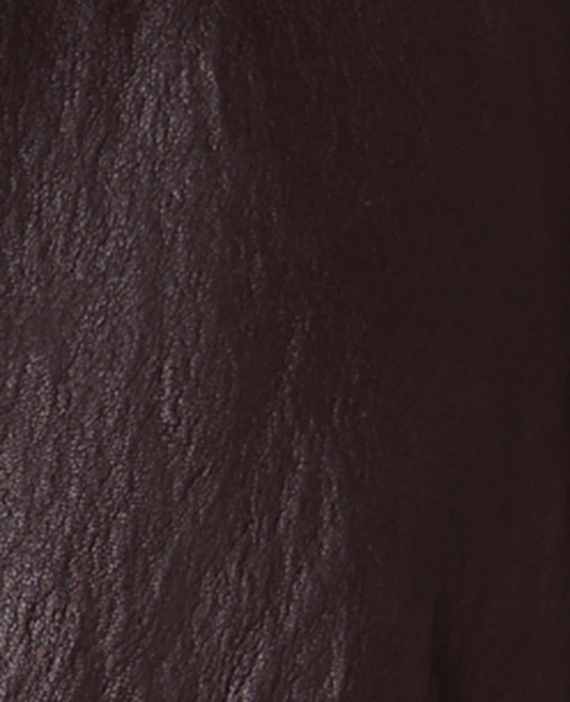 Blouson en simili grand col fausse fourrure