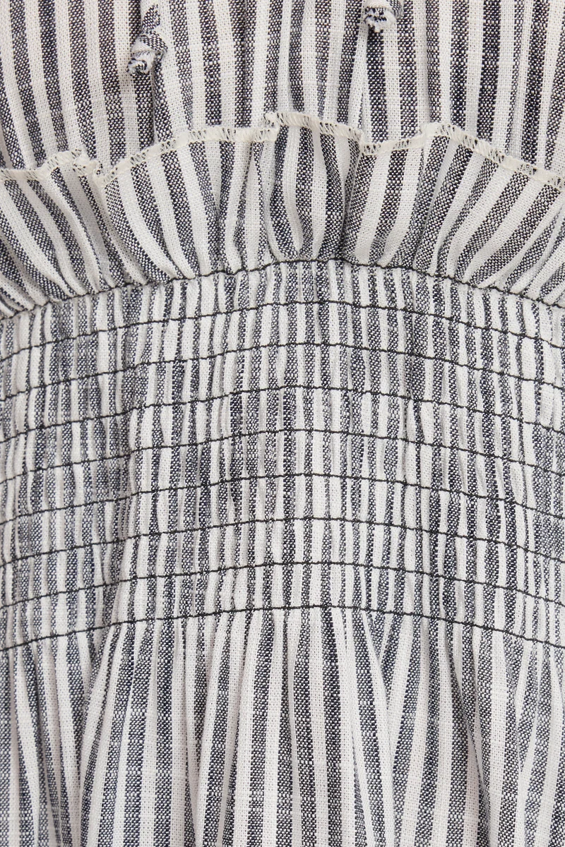 Kaliba|100% Viscose Tie-Up Neck Mini Dress