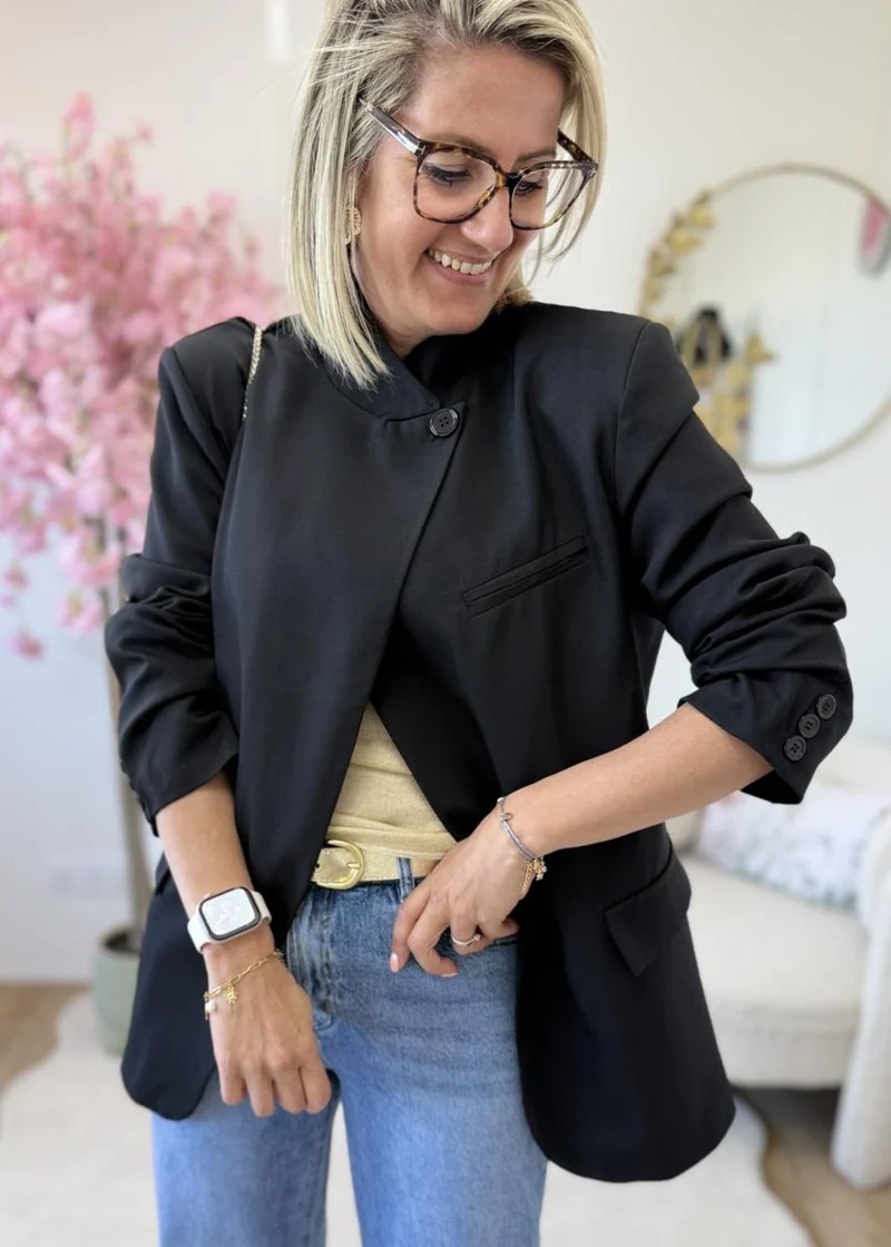 Blazer asymetrique noir