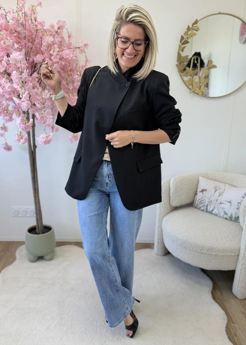 Blazer asymetrique noir