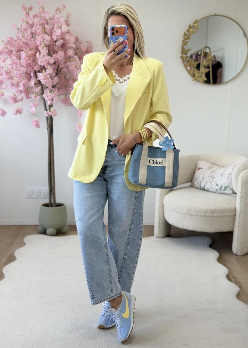 Blazer asymetrique jaune