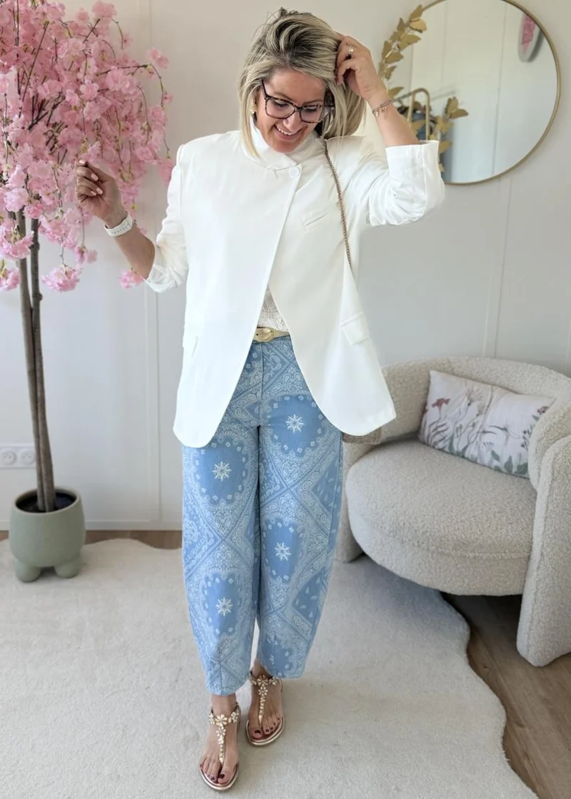 Blazer asymetrique blanc
