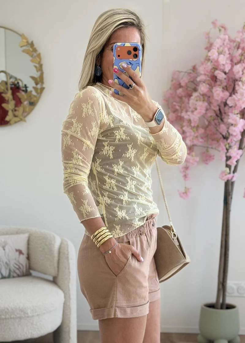 Top Malvina jaune