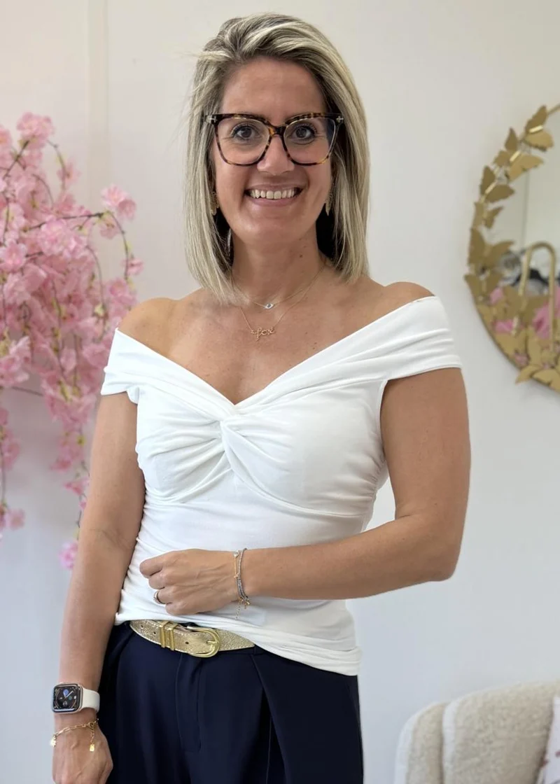 Top Sandy blanc