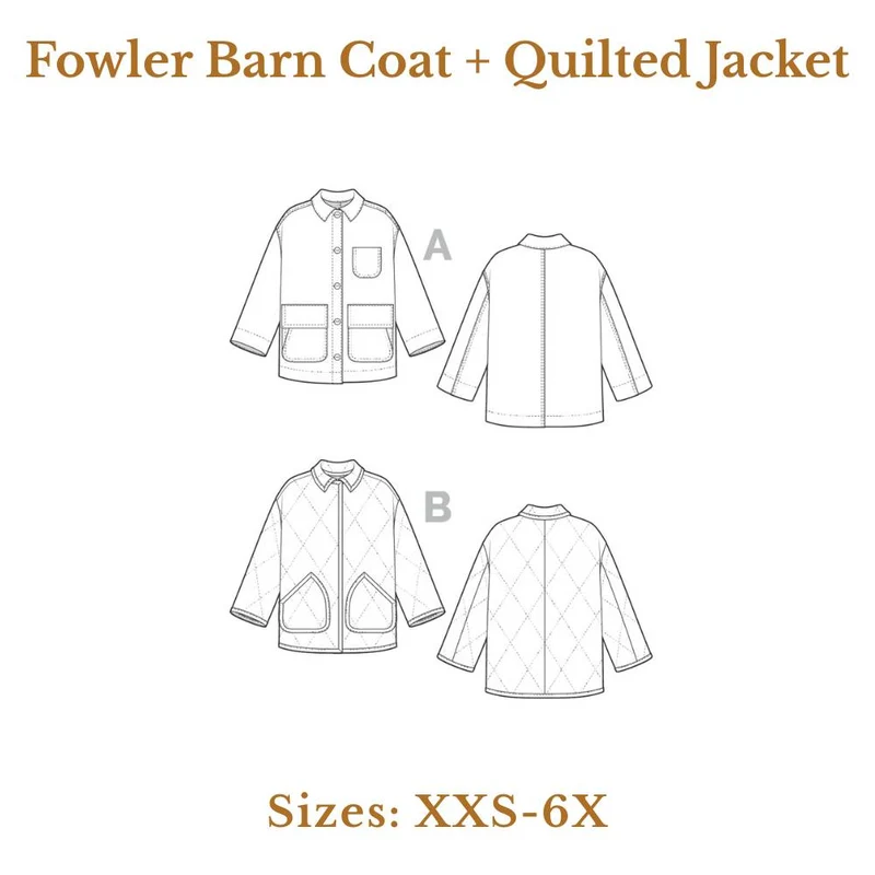 PATRON DE COUTURE PDF | Veste Fowler | Closet Core | BILINGUE (FR/EN) | UNISEXE