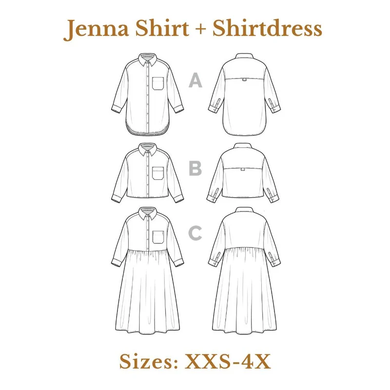 PATRON DE COUTURE PDF | Chemise Jenna Button-Up | Closet Core