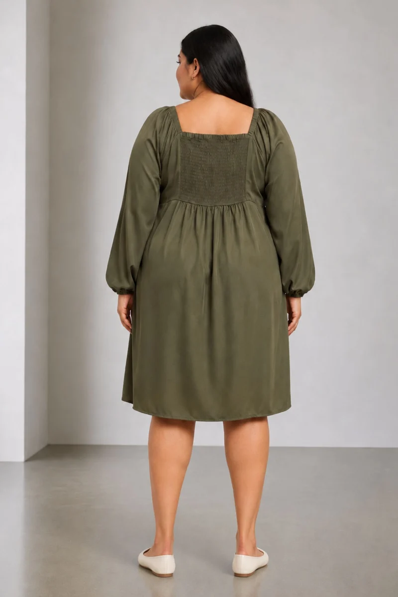 Akako|100% Viscose Twisted Front Dress
