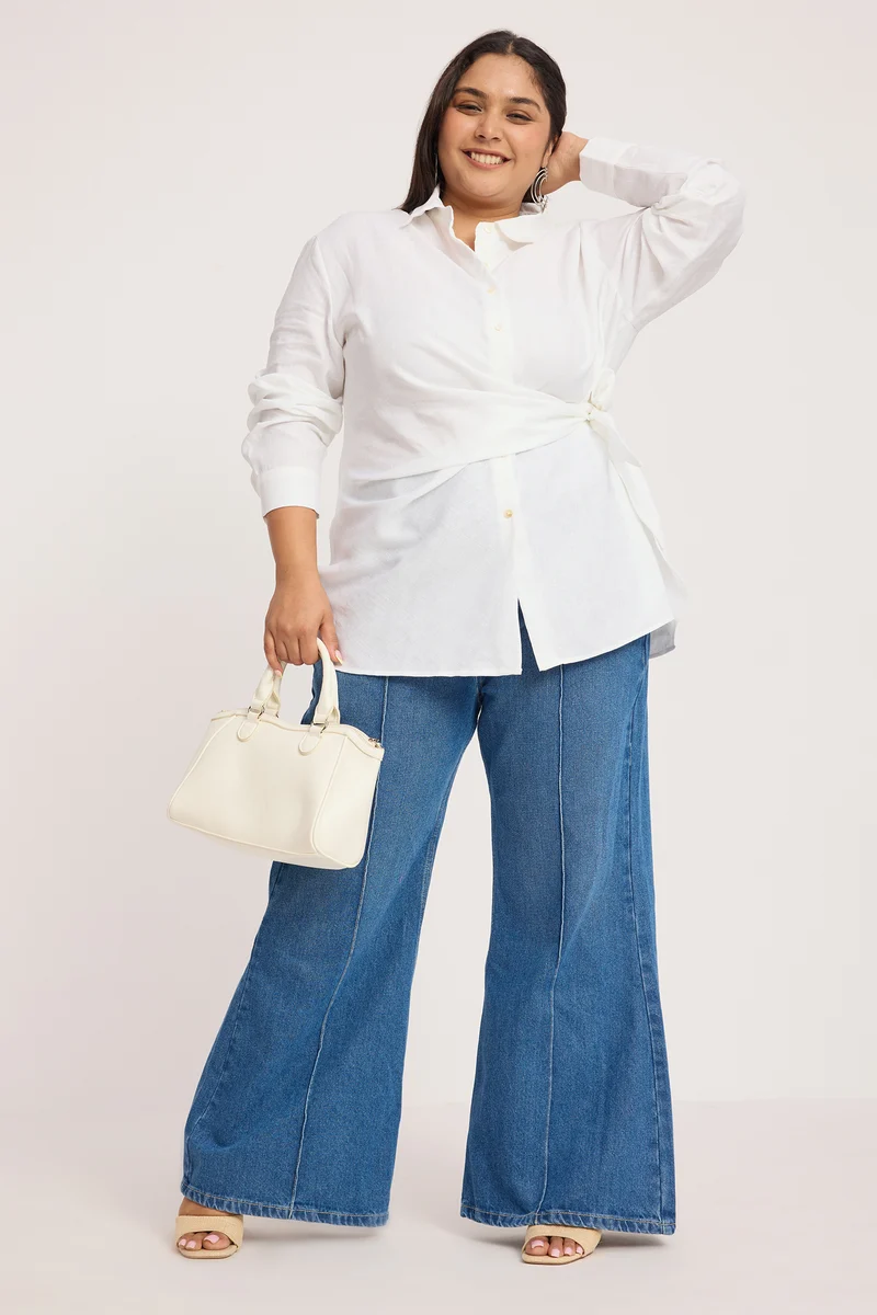 Amaeli|100% Cotton Tie-Up Wrap Shirt