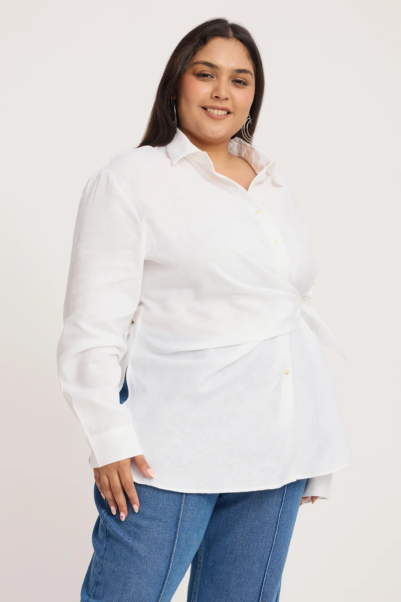 Amaeli|100% Cotton Tie-Up Wrap Shirt