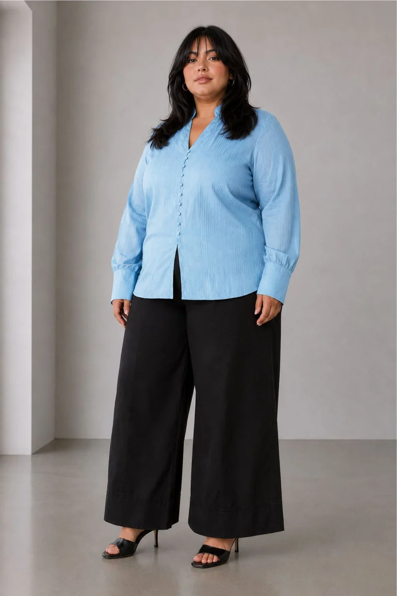 Lumaya|100% Viscose Mandarin Split