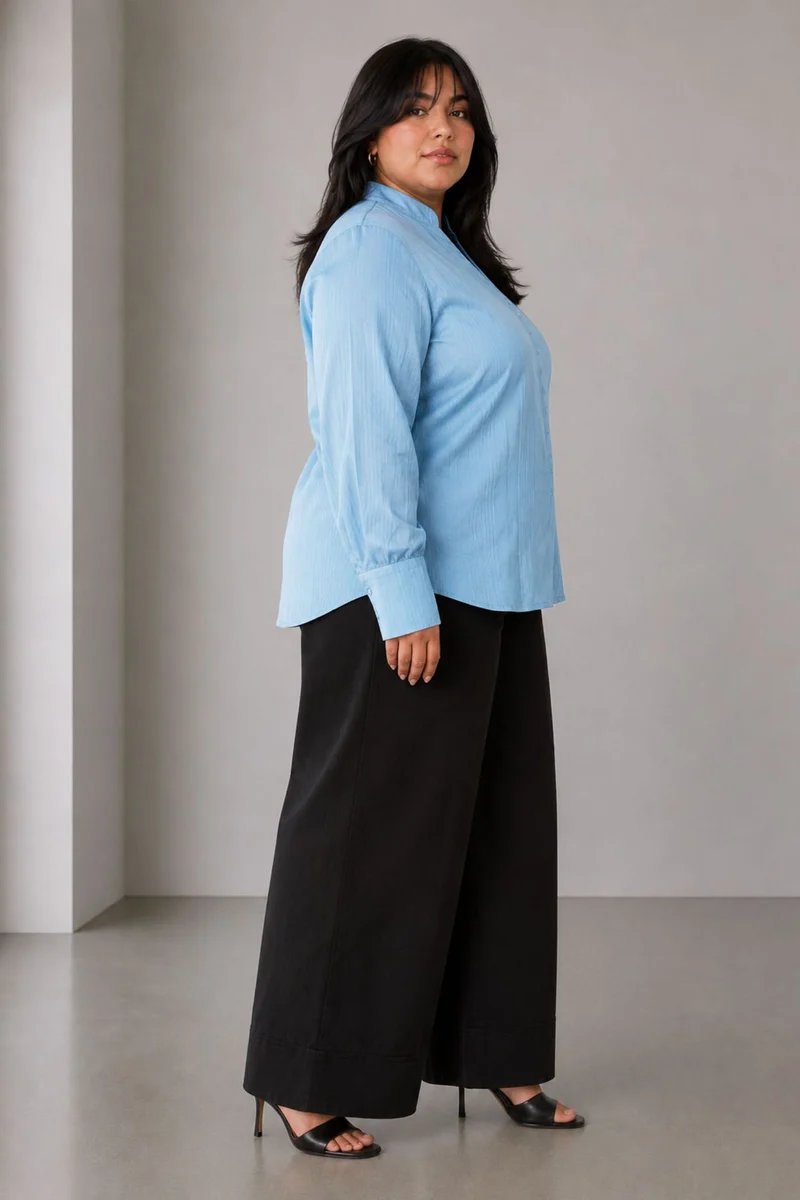 Lumaya|100% Viscose Mandarin Split