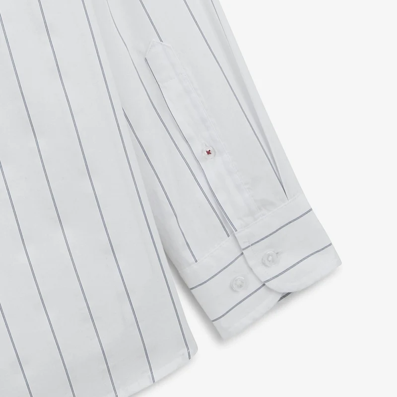 Chemise Charles oxford à rayures off-white