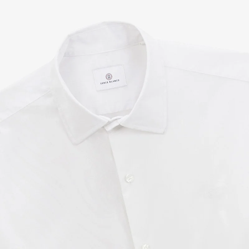 Chemise popeline confort stretch blanche
