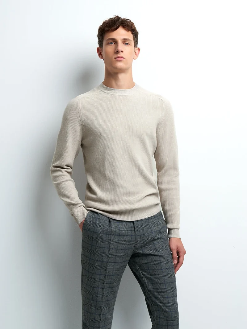 Pull col rond en viscose certifiée