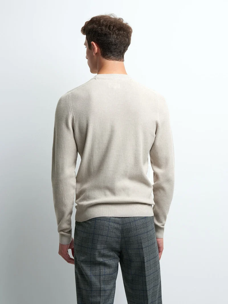 Pull col rond en viscose certifiée