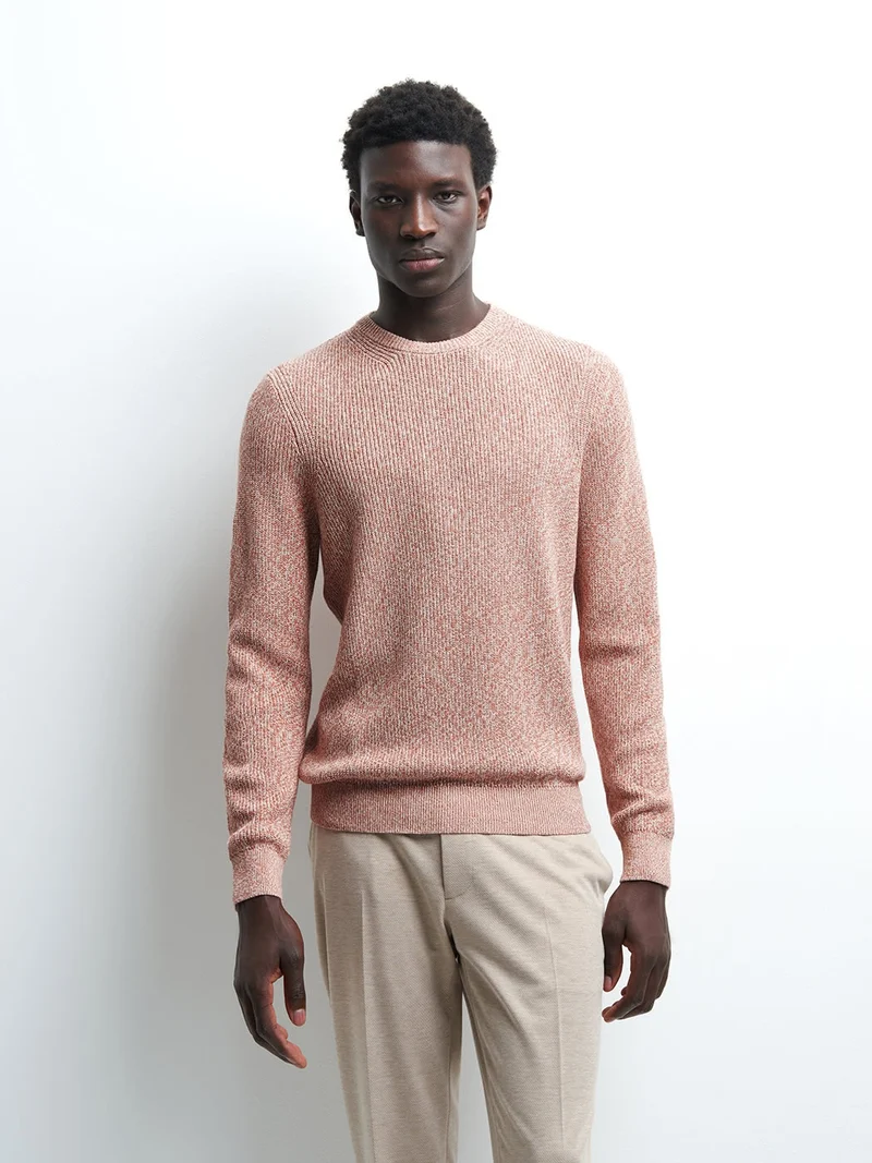 Pull col rond en coton