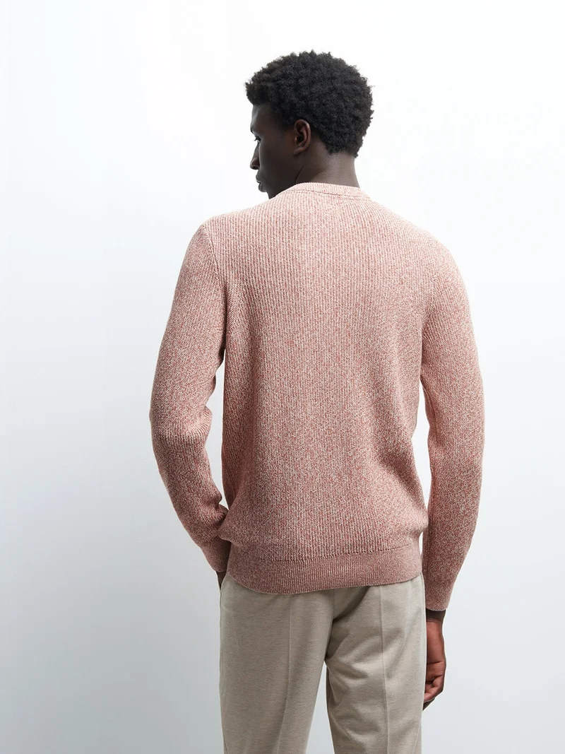 Pull col rond en coton