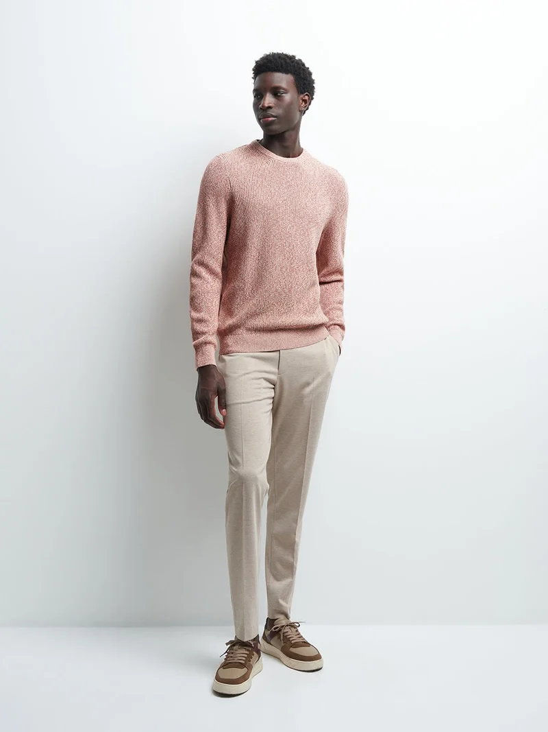 Pull col rond en coton