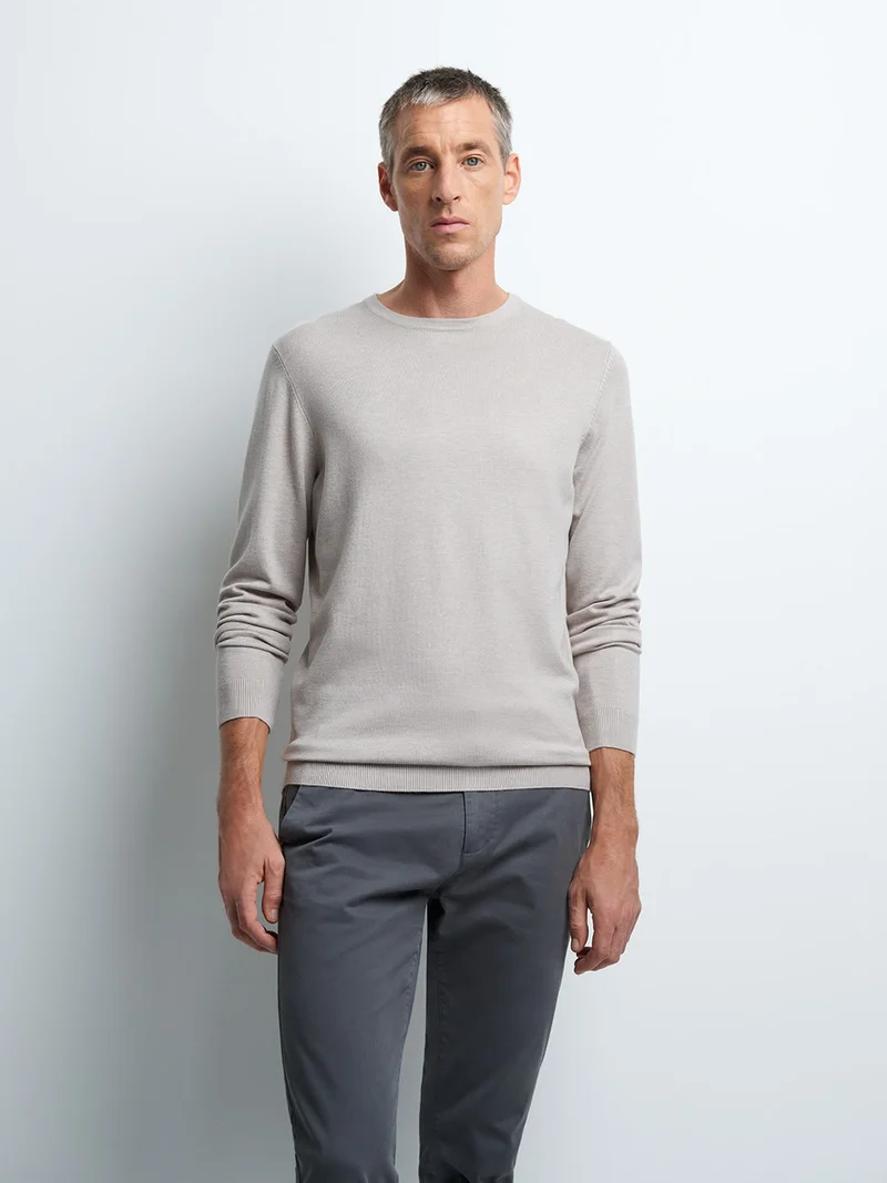 Pull col rond en viscose certifiée