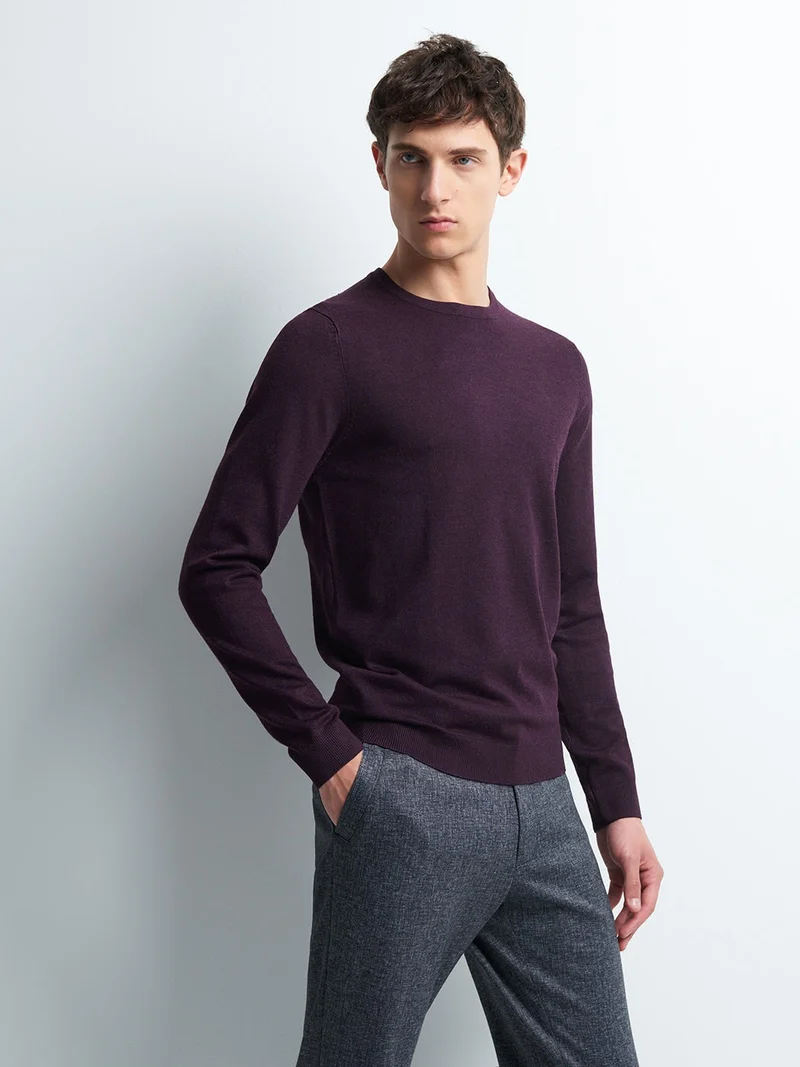 Pull col rond en viscose certifiée