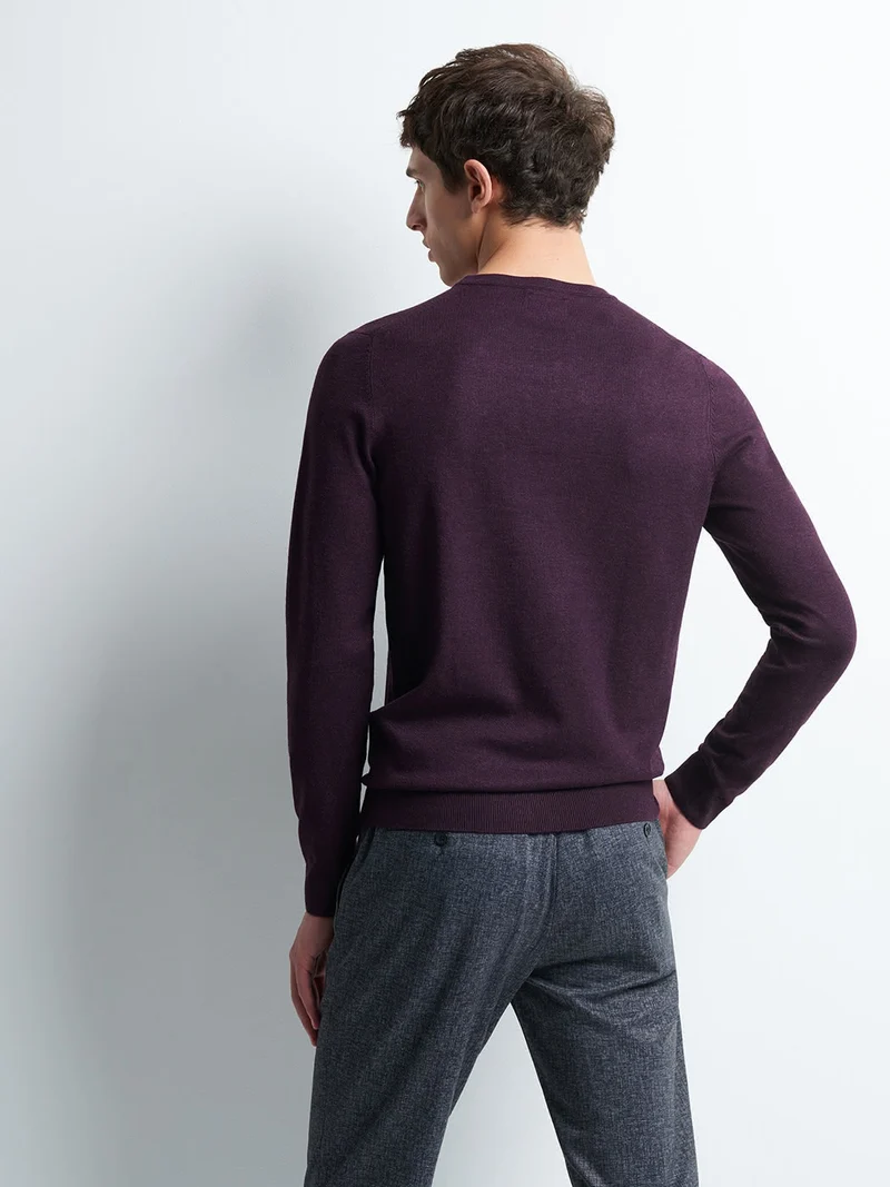 Pull col rond en viscose certifiée