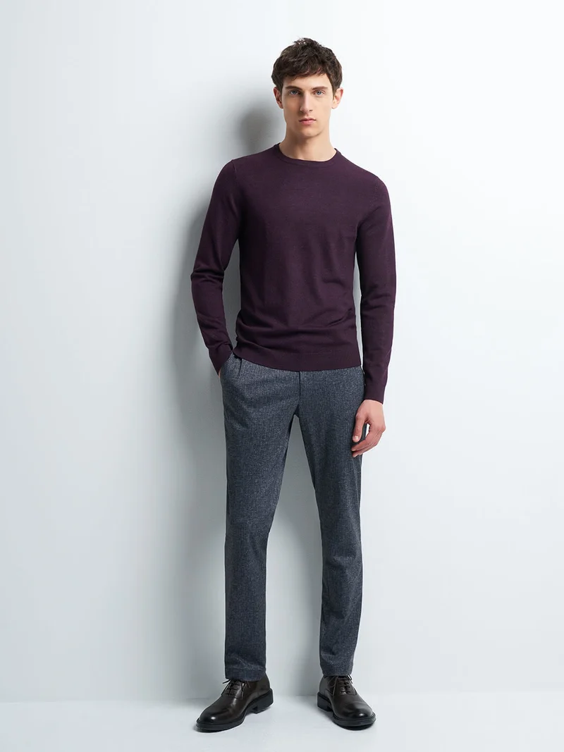 Pull col rond en viscose certifiée