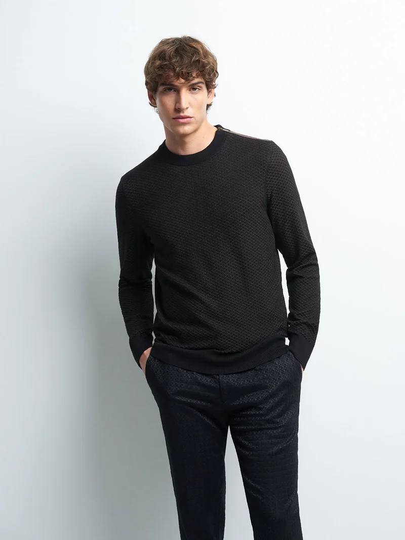 Pull col rond en viscose certifiée