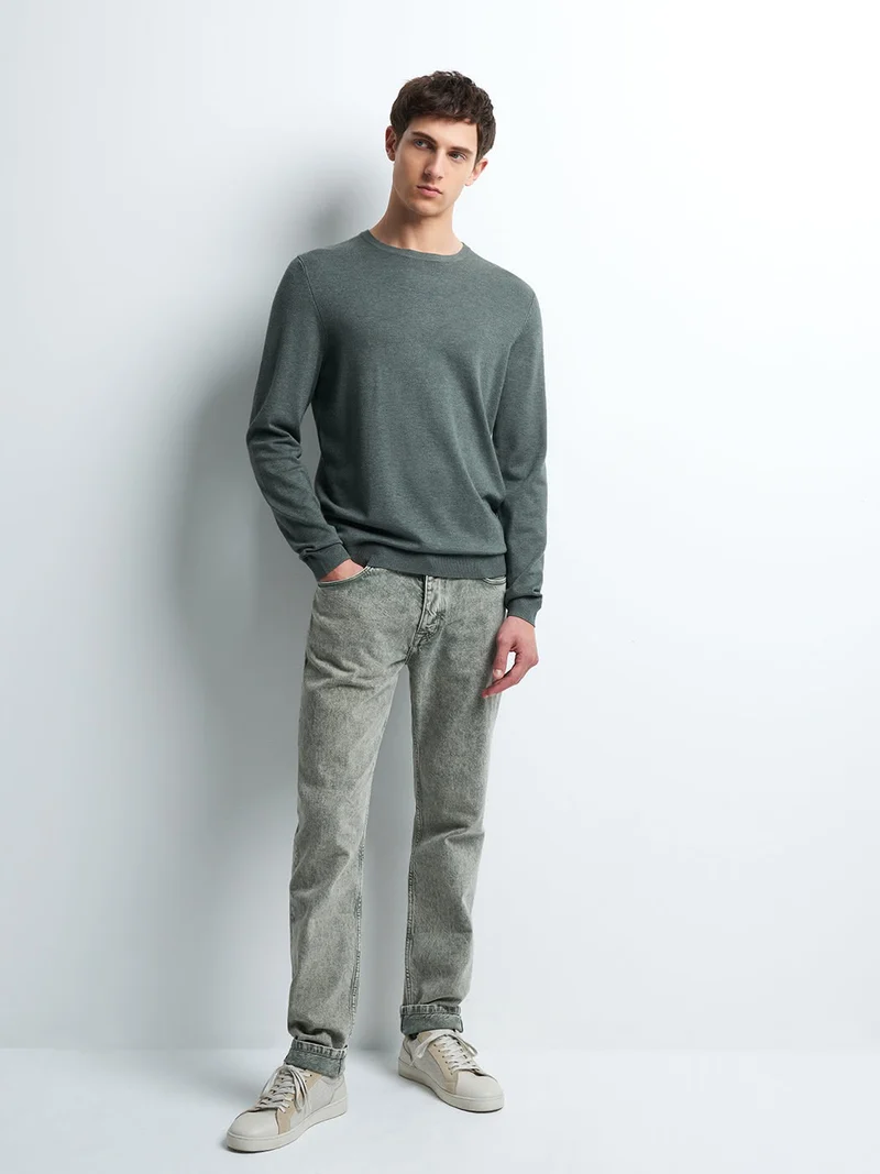 Pull col rond en viscose certifiée