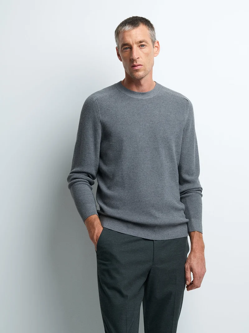 Pull col rond en viscose certifiée