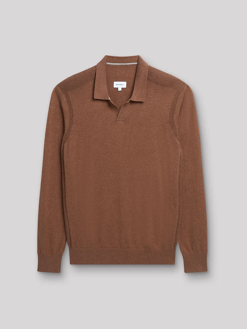 Pull col derby en coton cachemire