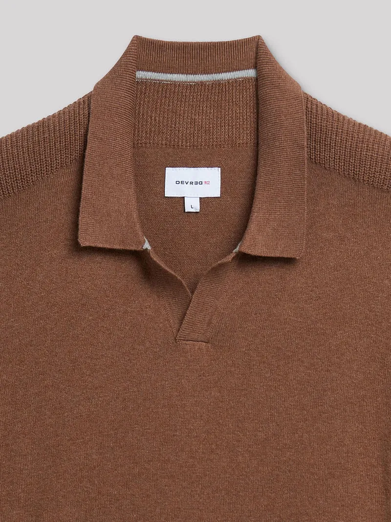 Pull col derby en coton cachemire