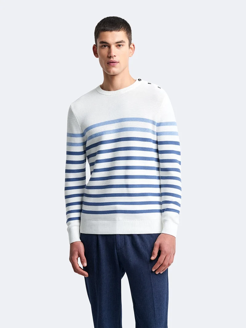 Pull col rond en coton