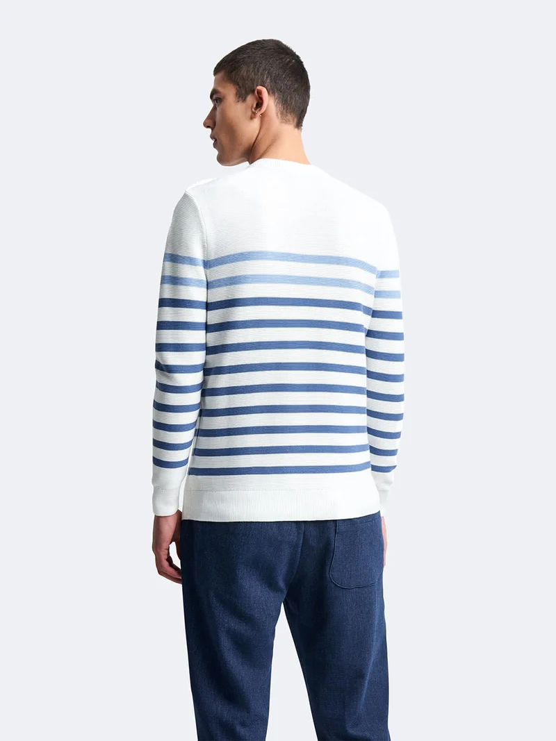 Pull col rond en coton