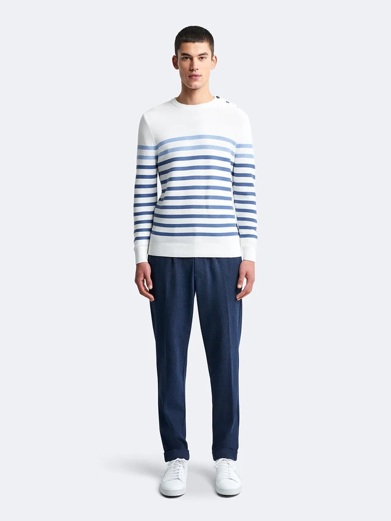 Pull col rond en coton