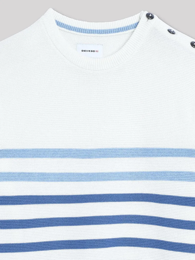 Pull col rond en coton
