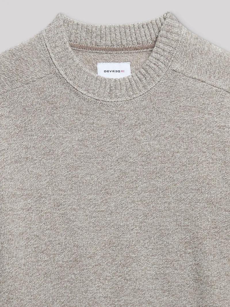 Pull col rond en laine d'agneau