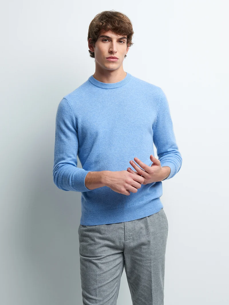 Pull col rond en cachemire