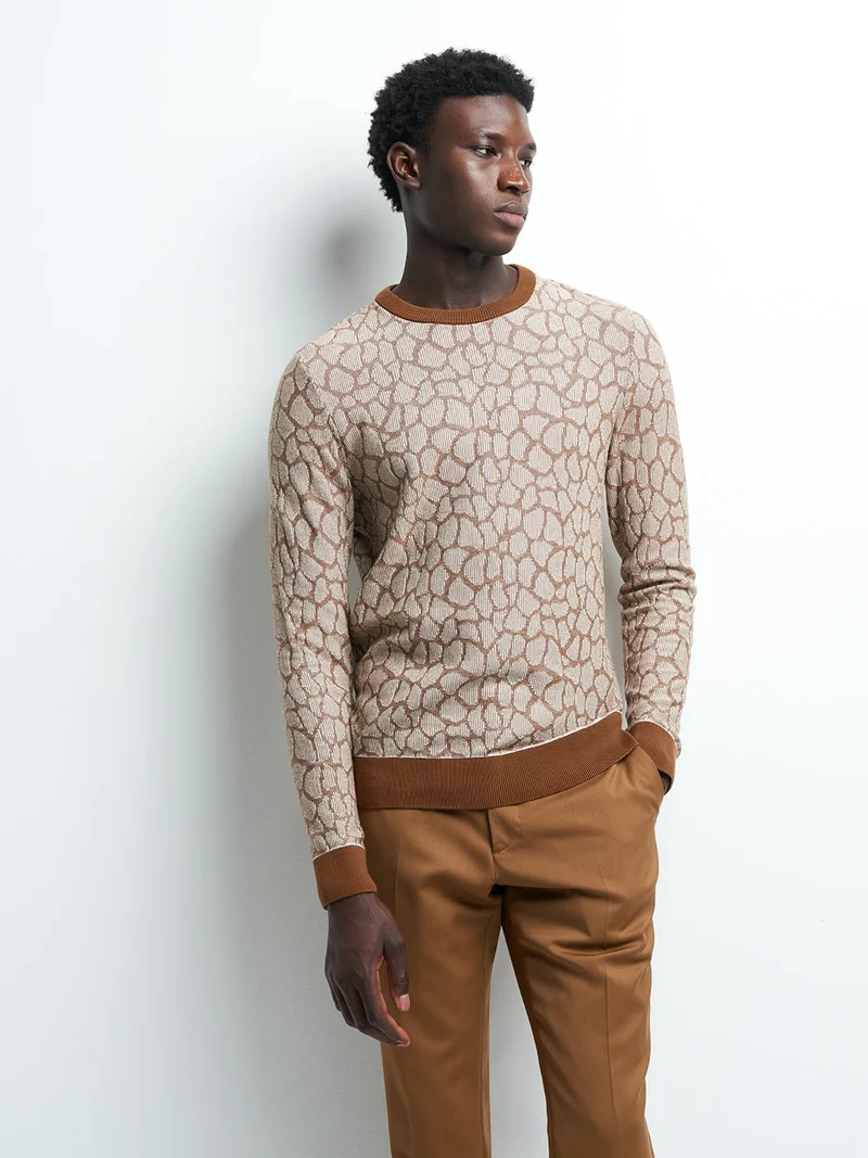 Pull col rond en coton