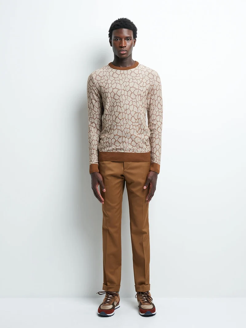 Pull col rond en coton