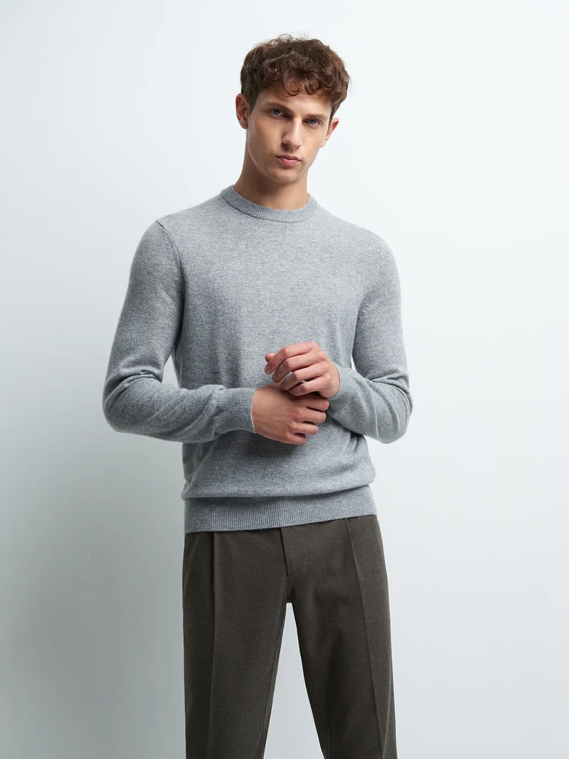 Pull col rond en cachemire