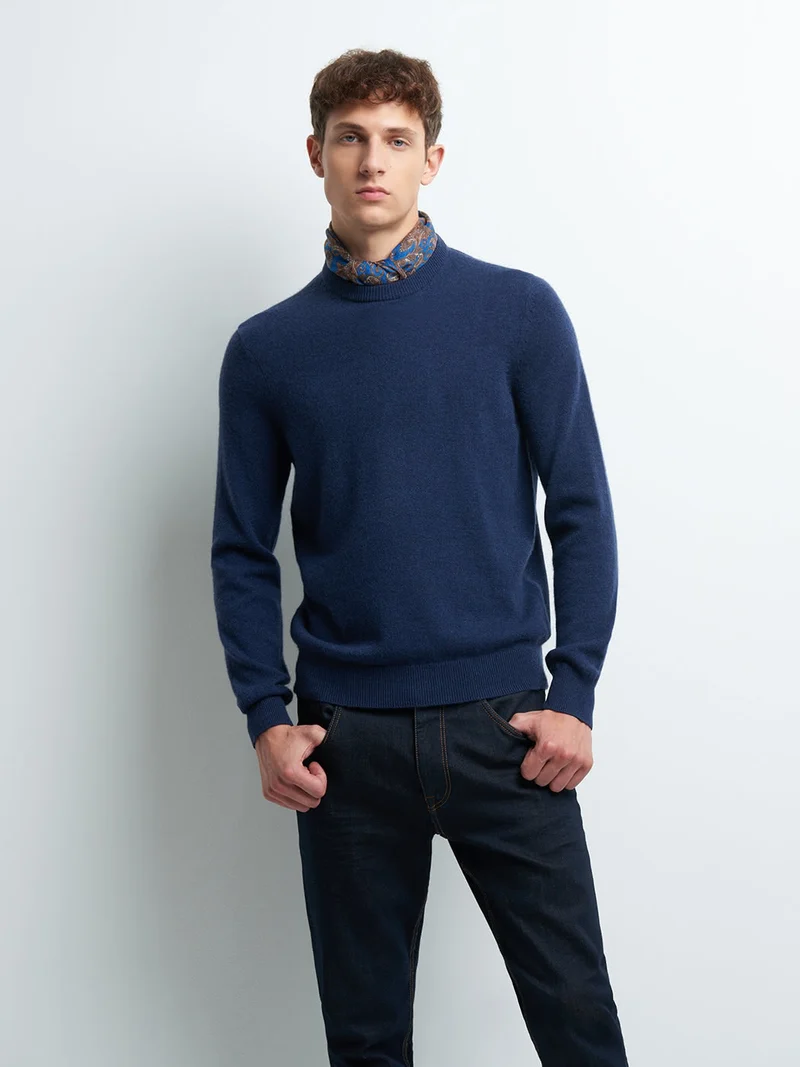 Pull col rond en cachemire