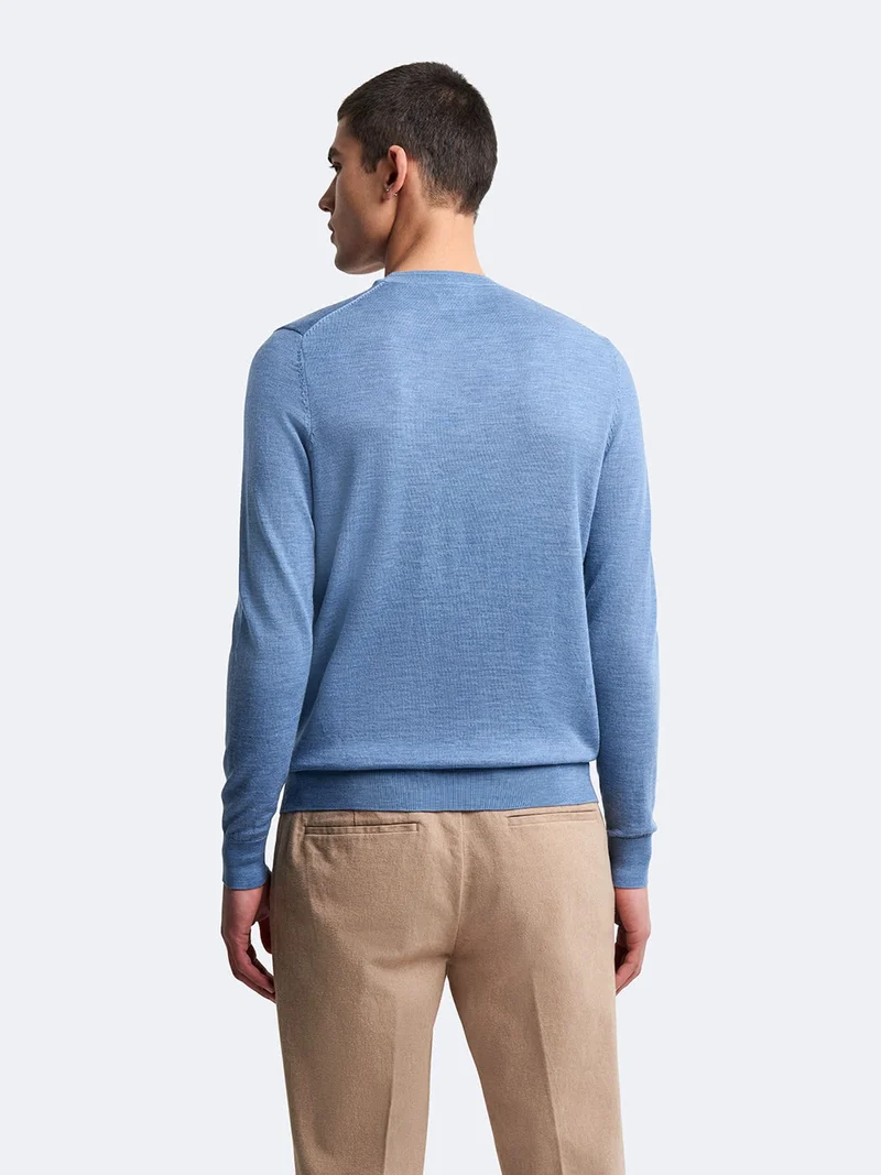 Pull col rond en laine mérinos