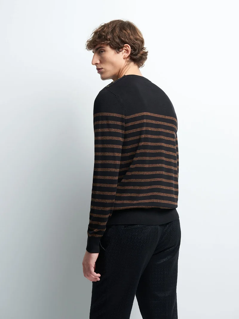 Pull marinière col rond
