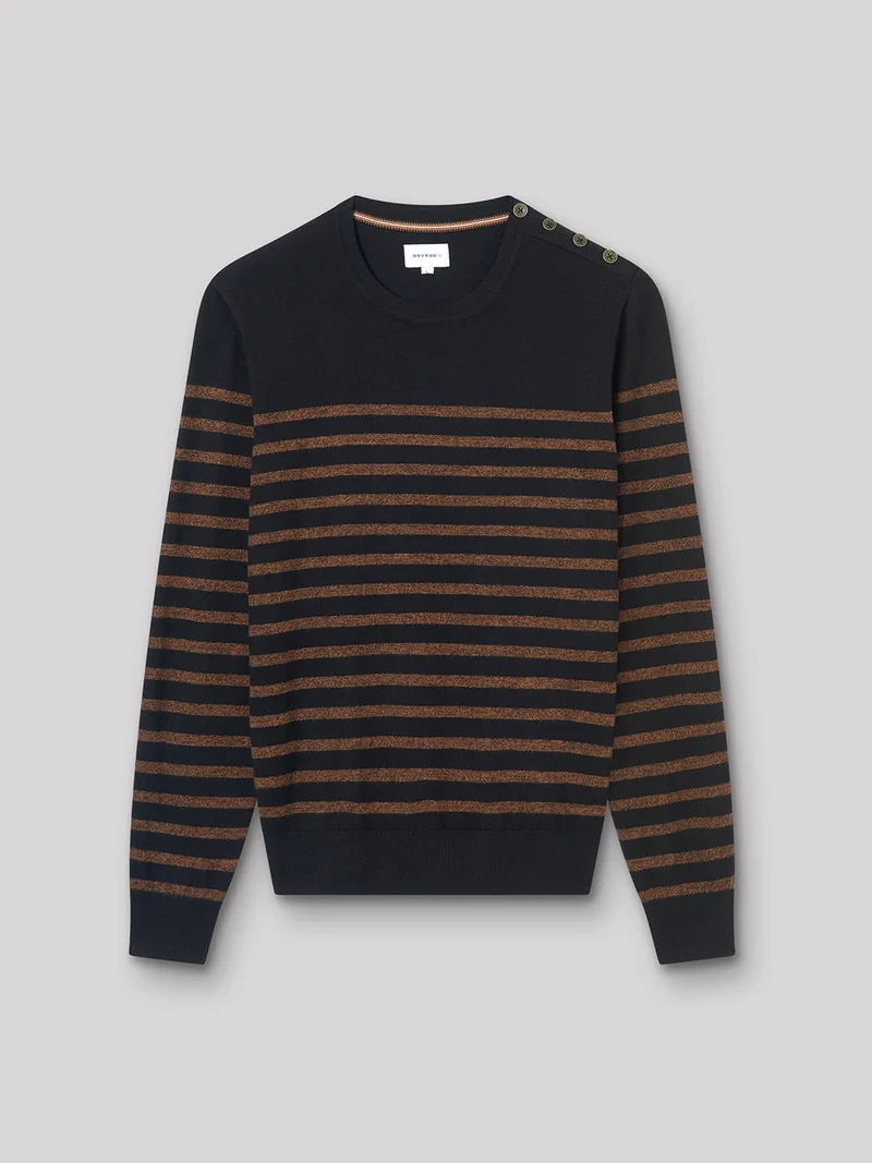 Pull marinière col rond